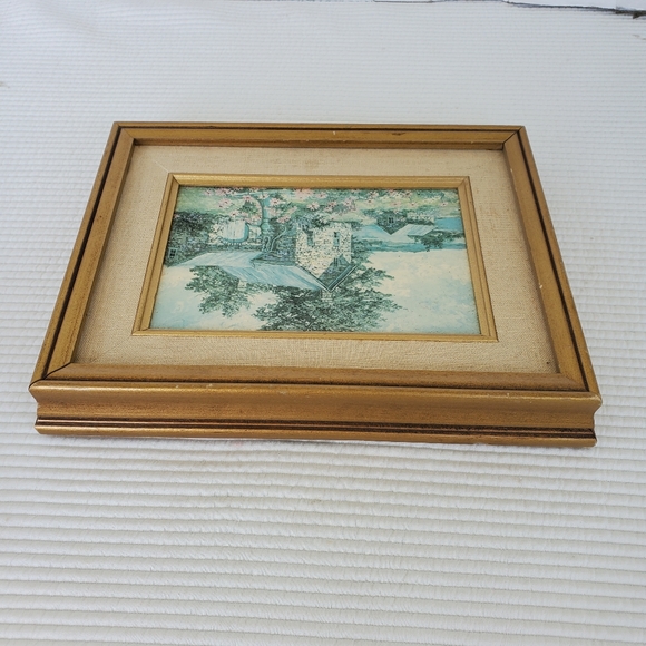 2 Cottage Prints 12"x7.5" Kierstead Gallery Vintage Wood Frame 1980s Cottagecore - Picture 6 of 16